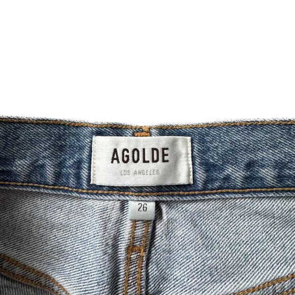 AGOLDE Fen High Rise Relaxed Taper Jean Wander Wash Distressed - Picture 7 of 11